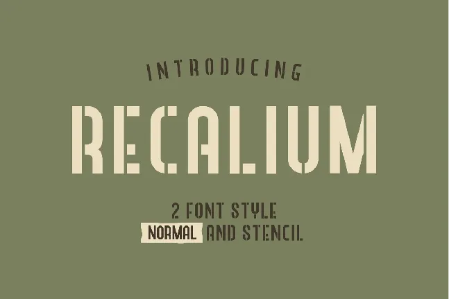 Recalium font