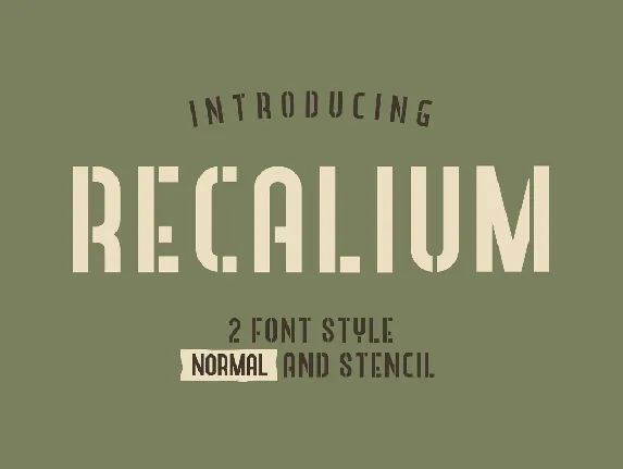 Recalium font