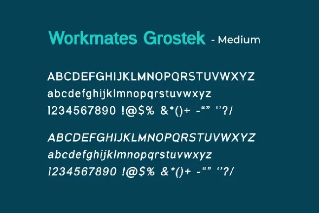 Workmates Grotesk font