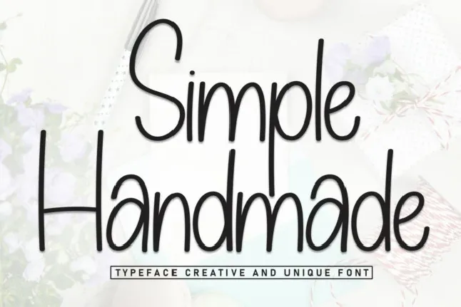 Simple Handmade Display font