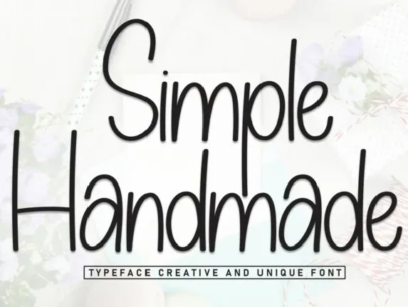 Simple Handmade Display font