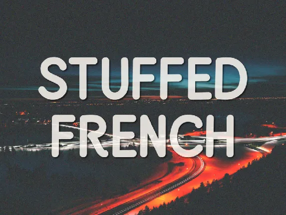 Stuffed French font