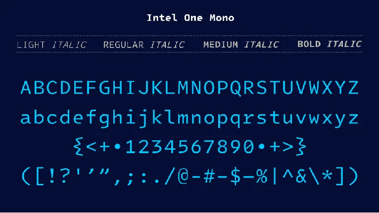 IntelOne Mono font