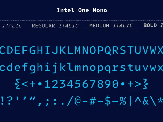 IntelOne Mono font