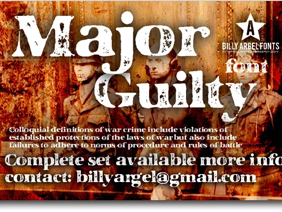 MAJOR GUILTY font