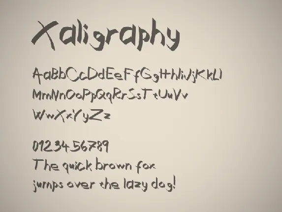 Xaligraphy font