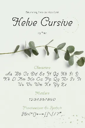 Cursive font