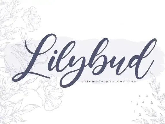 Lilybud Modern Handwritten font