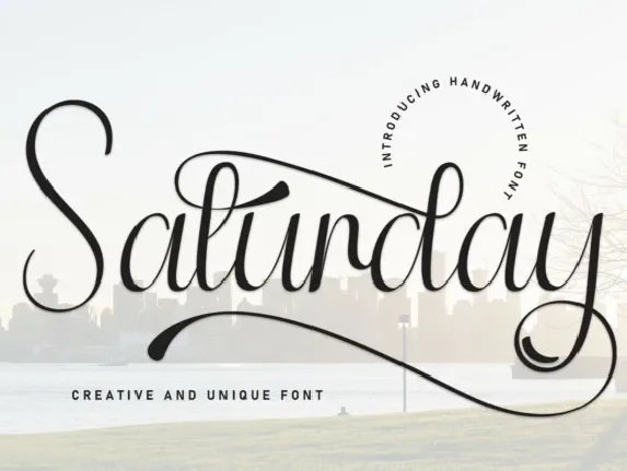 Saturday Calligraphy Typeface font