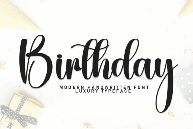 Birthday Script Typeface font