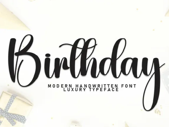 Birthday Script Typeface font