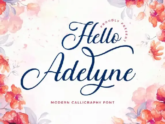 Hello Adelyne Calligraphy font