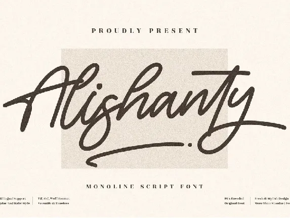 Alishanty font