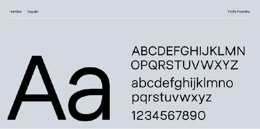 Humber font