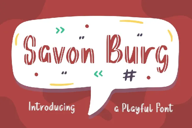 Savon Burg Free Trial font