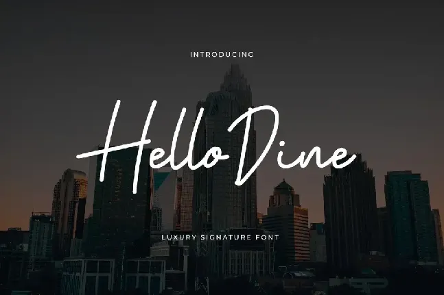 Hello Dine font