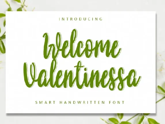 Welcome Valentinessa Script font