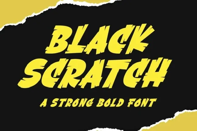 Black Scratch font