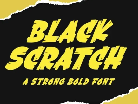 Black Scratch font