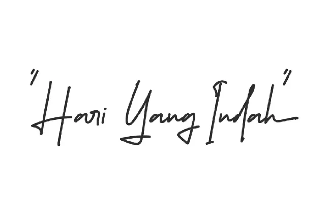 Hari Yang Indah Demo font