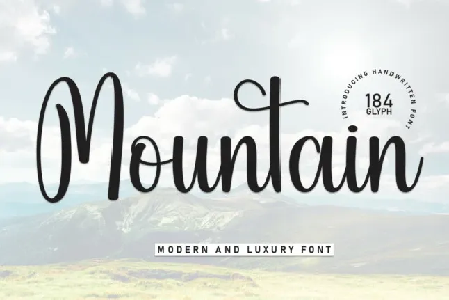 Mountain Script font