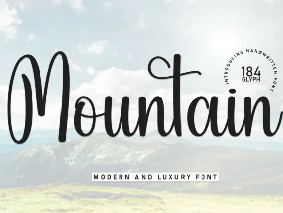 Mountain Script font