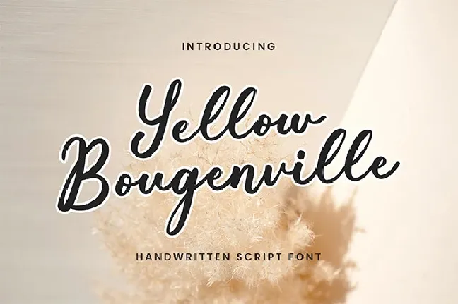 Yellow Bougenville font