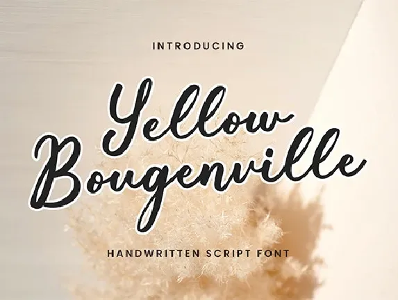 Yellow Bougenville font