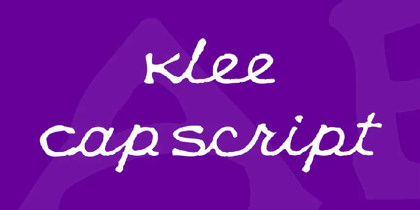 Klee CapScript font