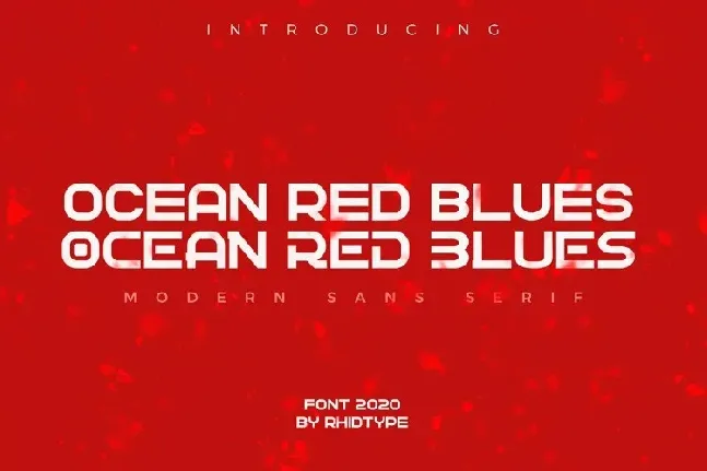 Ocean Red Blues font