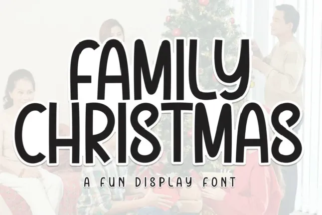 Family Christmas Display font