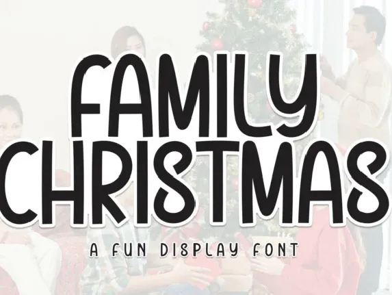 Family Christmas Display font