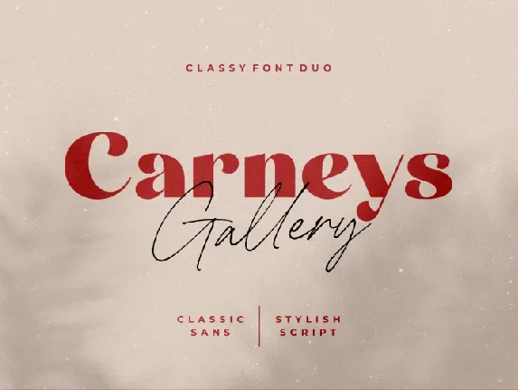 Carneys Gallery font