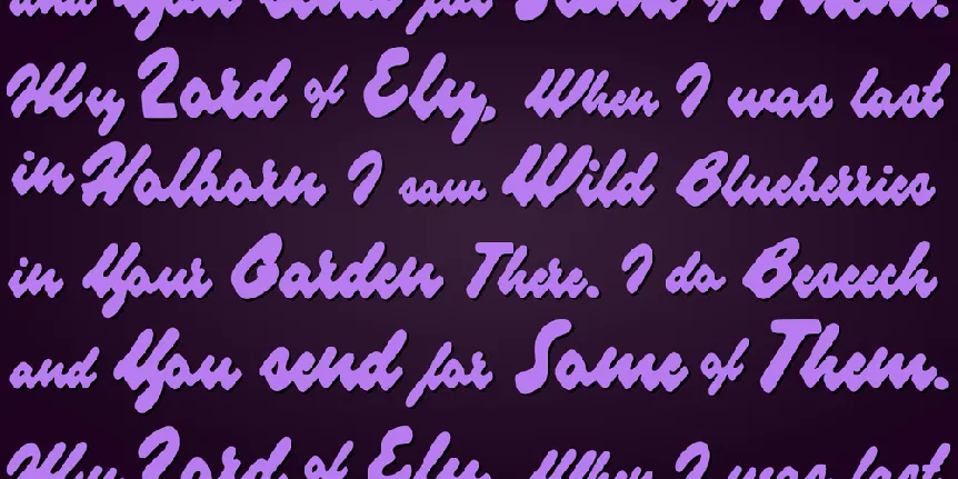 Blueberry Script PERSONAL USE font