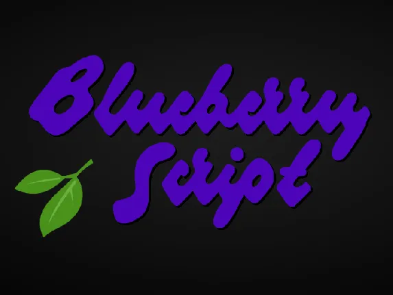 Blueberry Script PERSONAL USE font