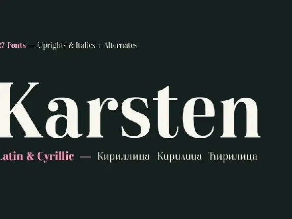 Karsten Family font