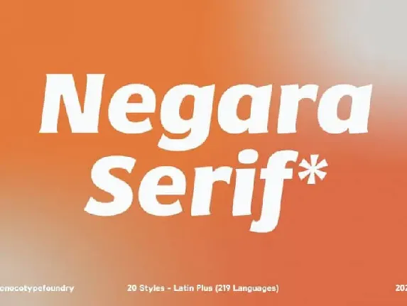 Negara Serif font