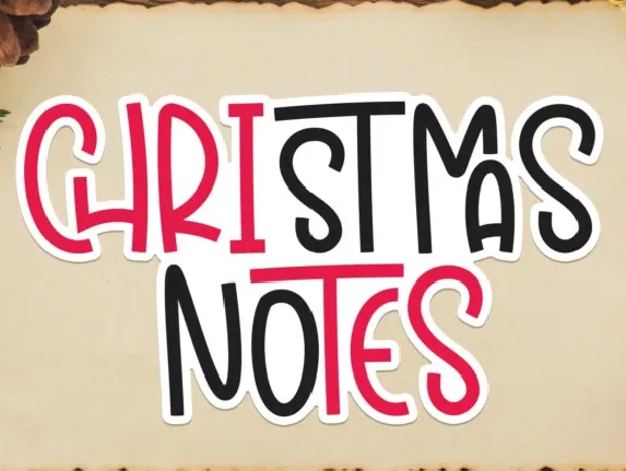 Christmas Notes Display font