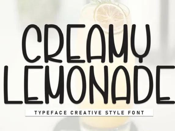 Creamy Lemonade Display font