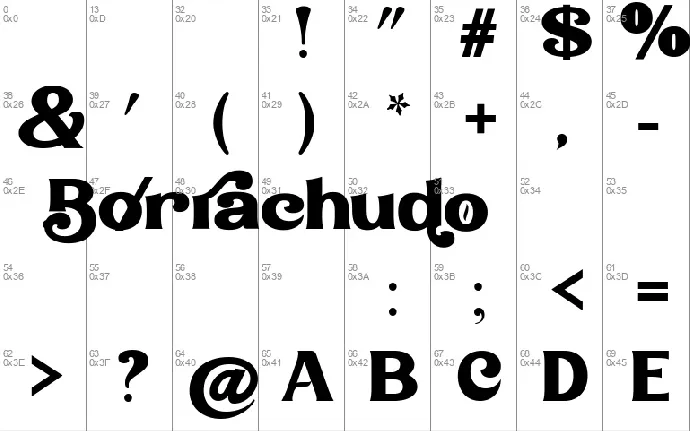 Borrachudo font