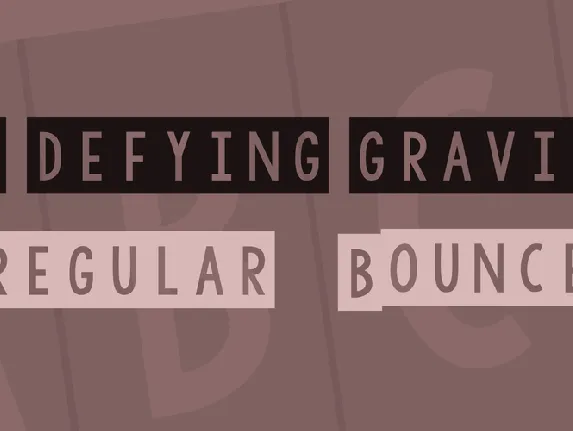 KG Defying Gravity font