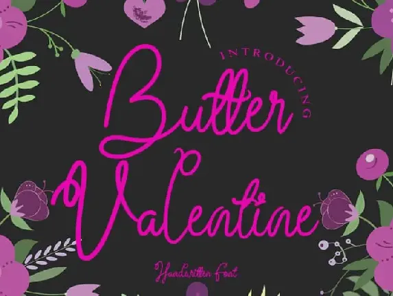 Butter Valentine Handwritten font