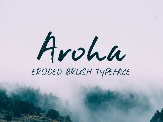 Aroha Brush font