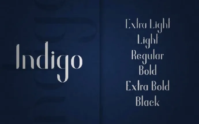 Indigo Typeface font