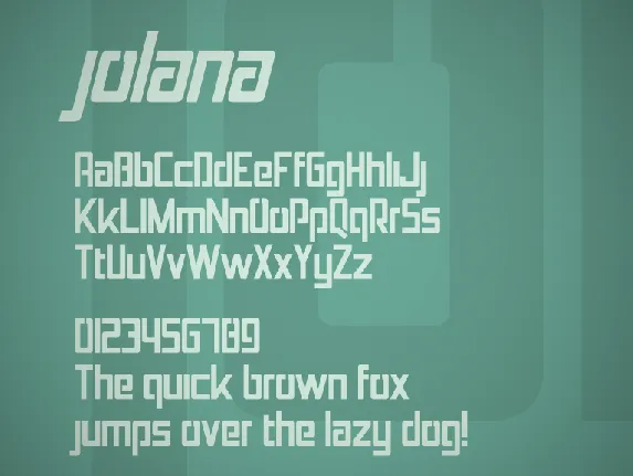 Jolana font