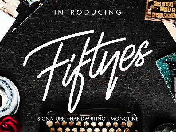 Fiftyes Signature Free font