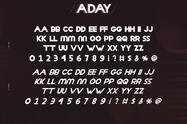 Aday Demo font