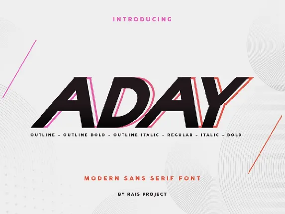 Aday Demo font