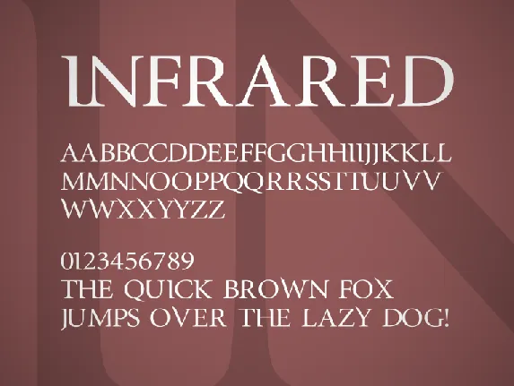 InfraRed font