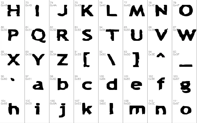 Chunk-a-Chip font